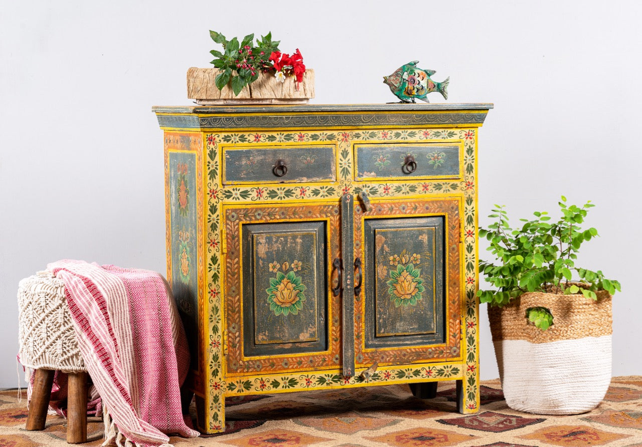 Lapiz, hand-painted colourful cabinet
