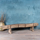 Janitra antique console table wood repurposed from teak trough, ideal as an entryway table vintage statement.