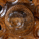 Hand-carved unique floral Mirror made of mango wood.