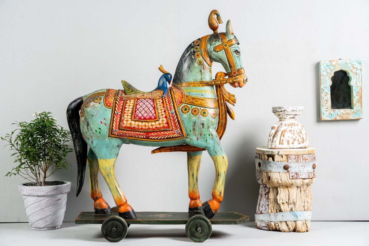 Ghoda, decorative wooden horse 