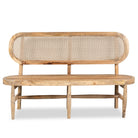 Sandeep, wooden sofa with rattan inserts