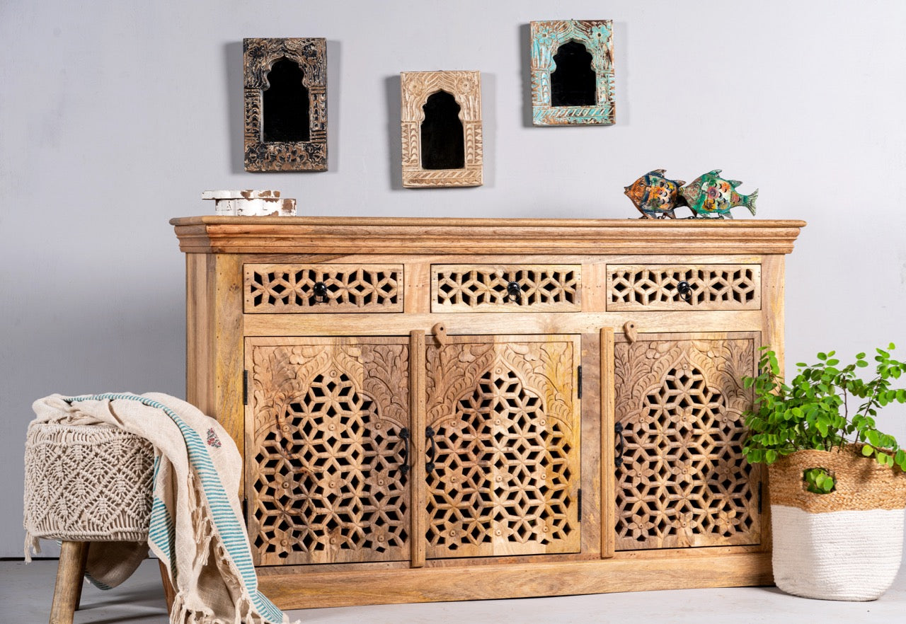 Kaveri, indian-style wooden sideboard