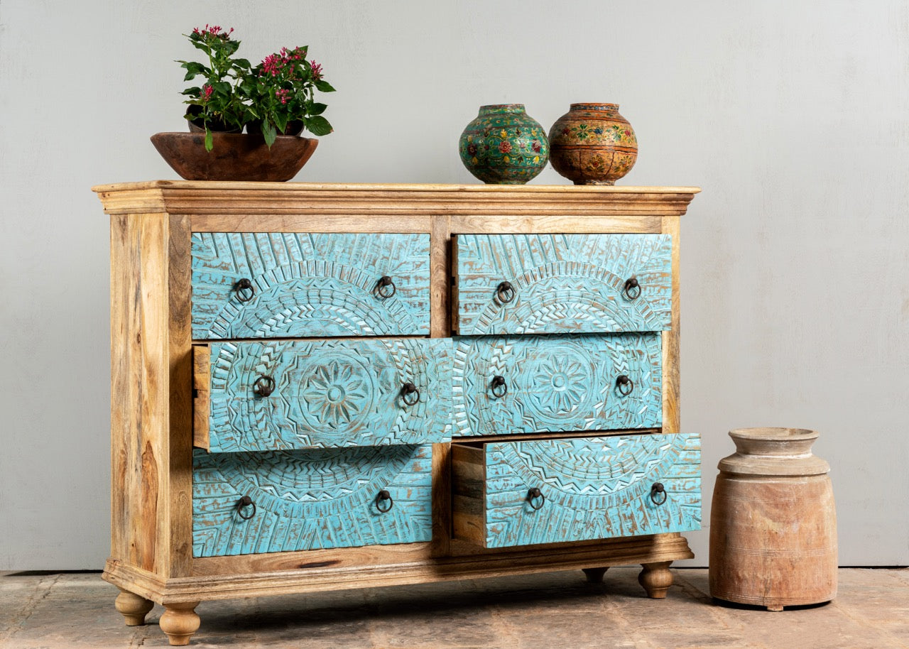 Safita, colorful indian-style cabinet