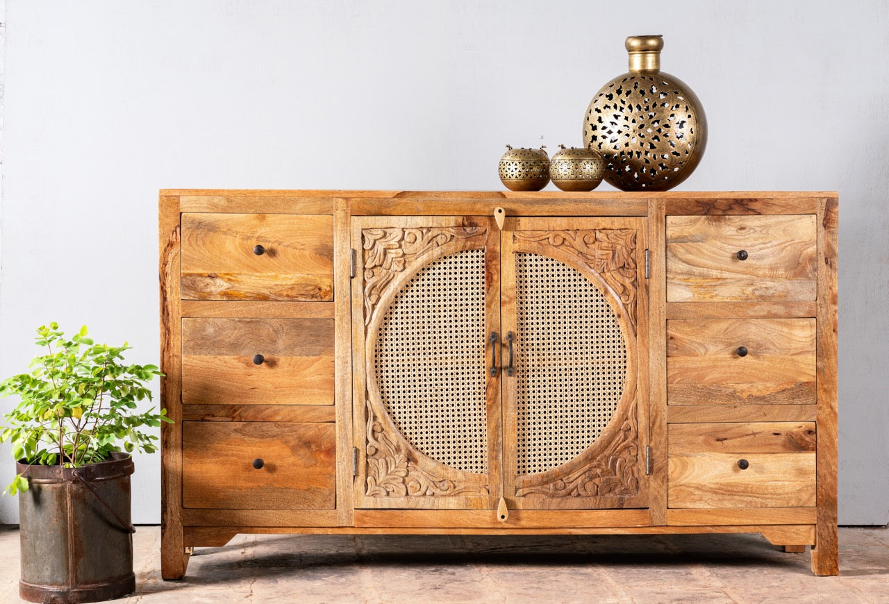 Randhir brown, vintage wooden sideboard