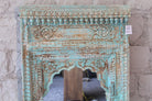 Amal, antique green indian window mirror