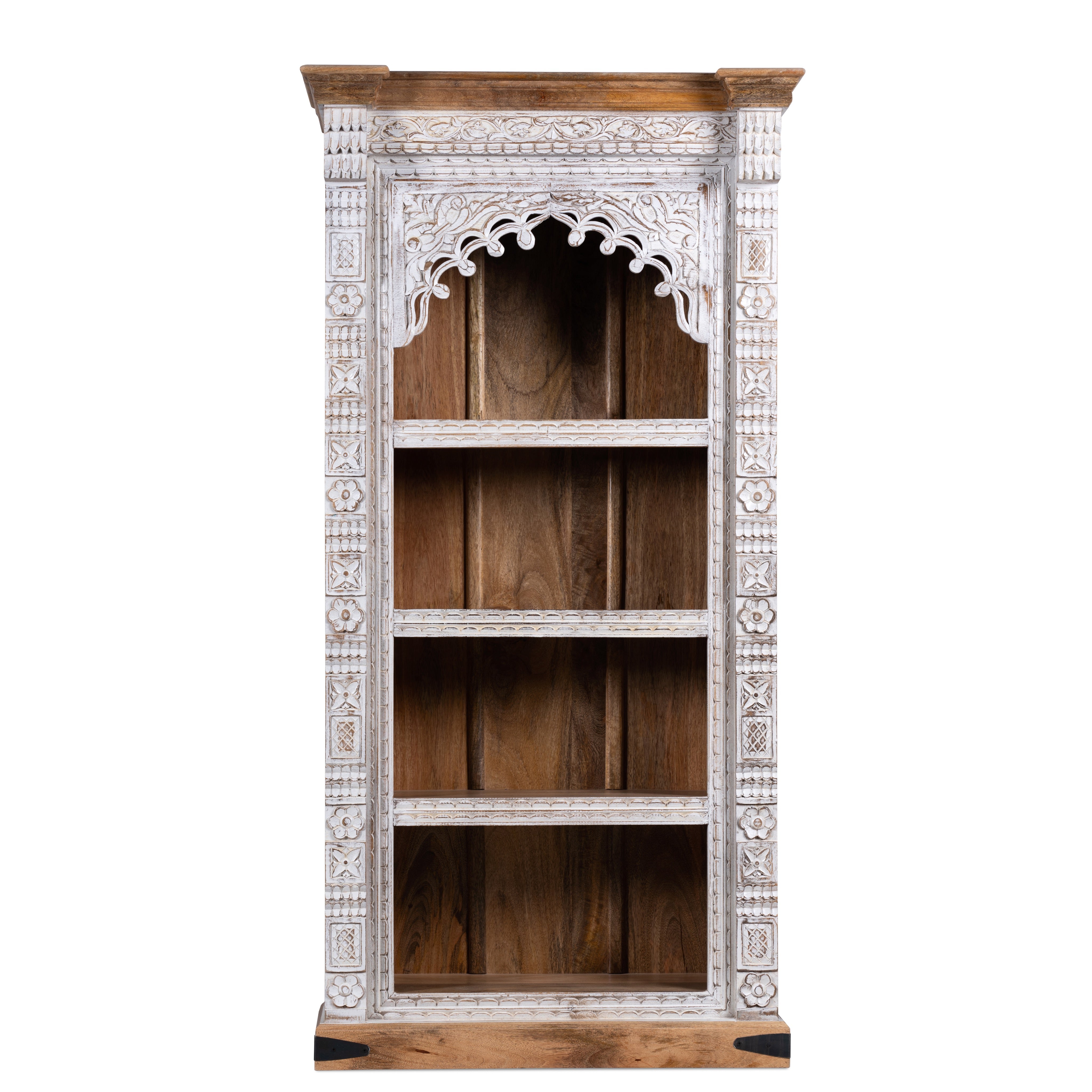 Tanjore, decorated antique bookcase