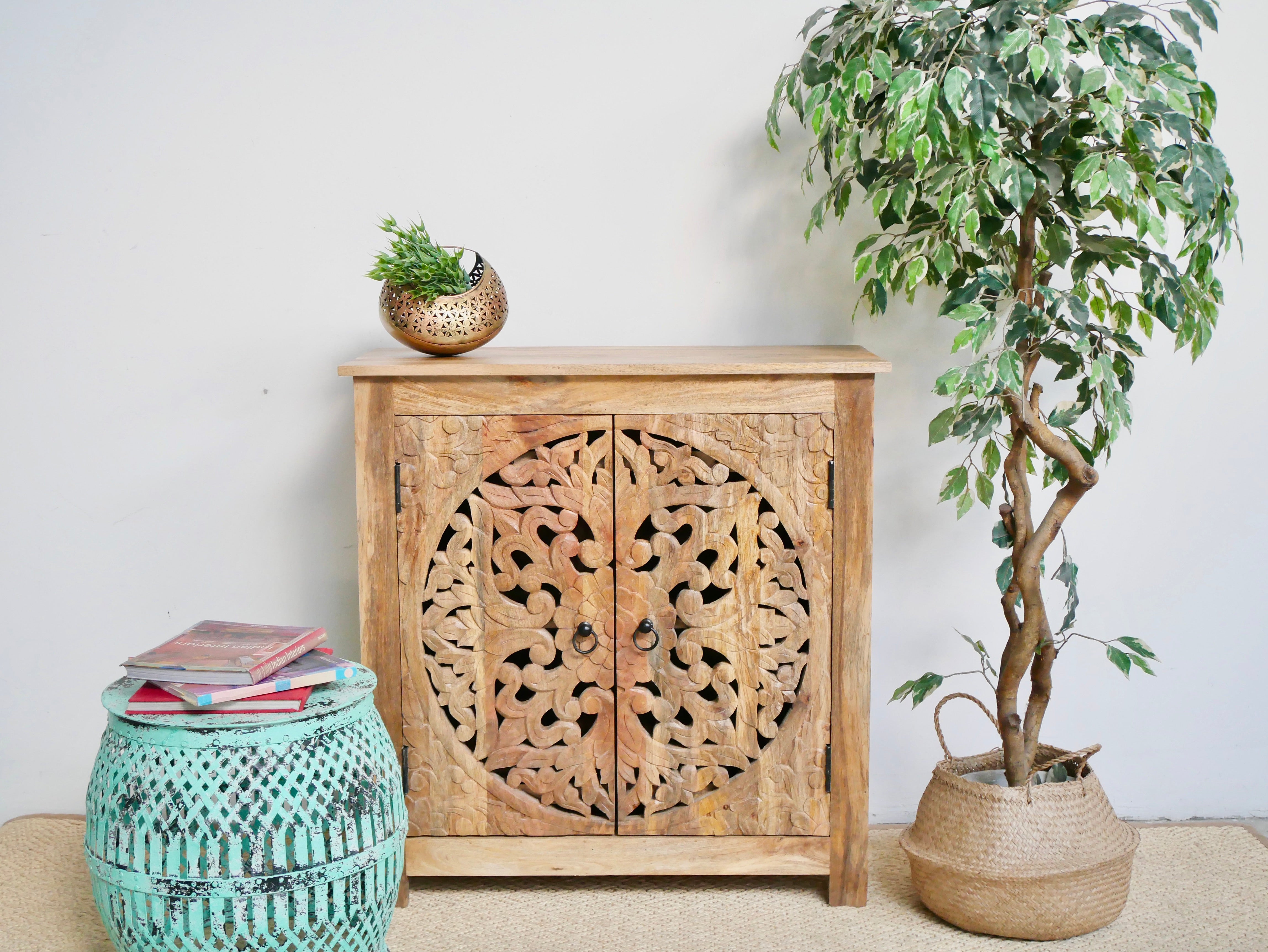 Phool nature, vintage wooden cabinet
