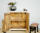 Bhilai, white indian wooden cabinet