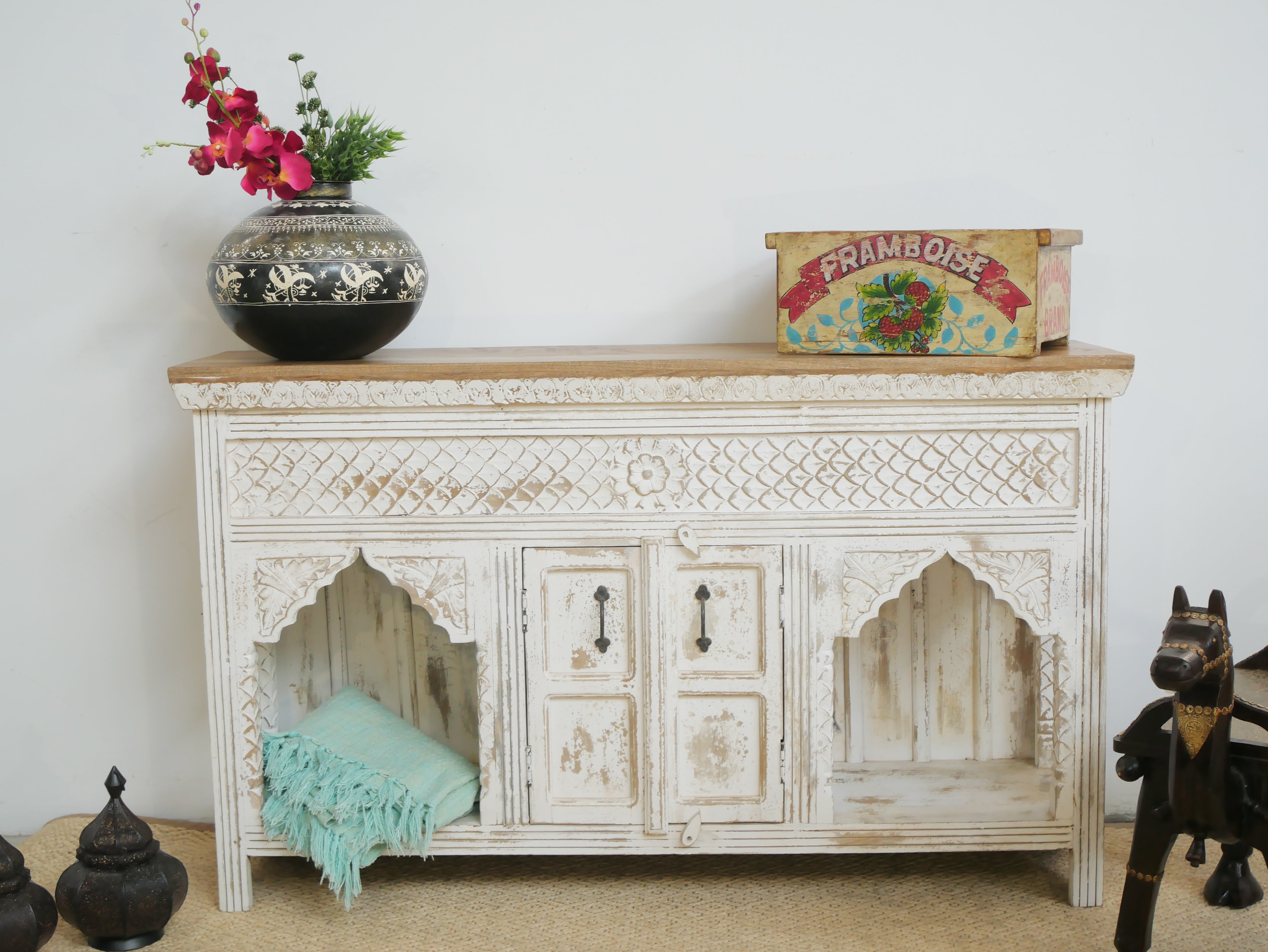 Teerth, indian-style console table