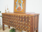 Malu, console table with brass fittings