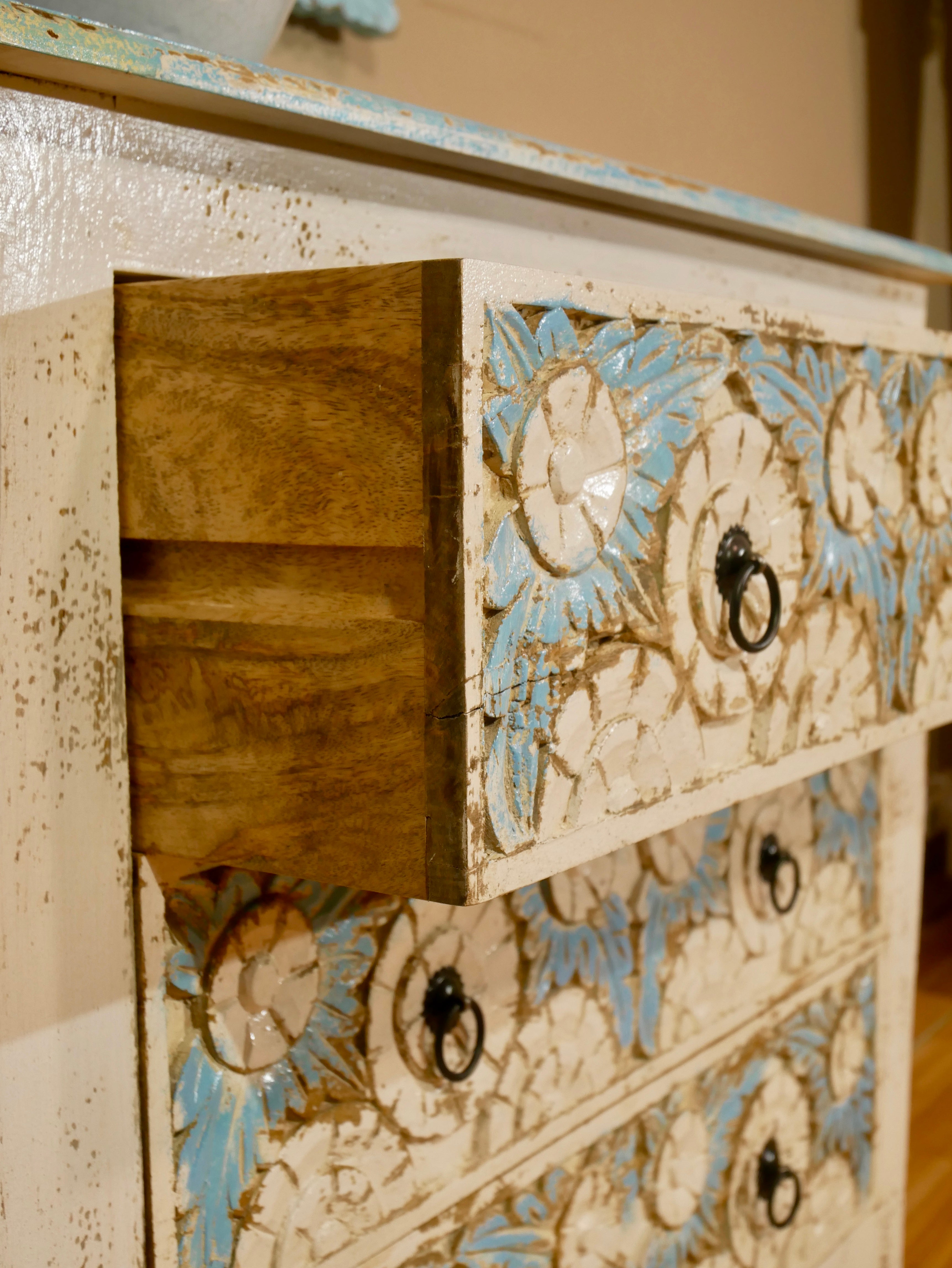 Nassik, antique wooden chest of drawers