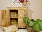 Srinagar, wooden cupboard with floral motifs
